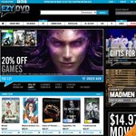 20% off DVDs, Blu-Rays and Games at EzyDVD.com.au