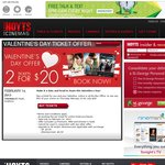 Hoyts Valentine's Day 2 Movie Tickets for $20 (All Locations)