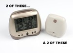 2x GE Wireless Thermometer / Alarms / Monitors which includes 2x remote sensors - $20 Delivered 