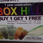 Chatime Box Hill Centro North BOGOF *** Ex Weekend ***