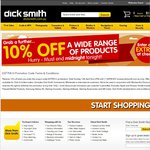 10% off A Wide Range of Products @ Dick Smith 2pm-11.59pm EST Today - No Click & Collect Orders