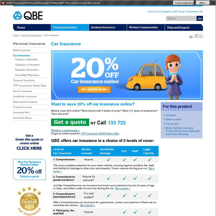 QBE - 20% off Car Insurance Online - OzBargain