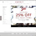 Extra 25% off Sale Items at Esprit Australia