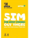 Optus $30 SIM/Micro SIM Prepaid $5 + Delivery @ Dick Smith