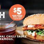 Oporto Lunch Deal: Single Fillet Bondi Burger & Small Chips $5 (11am-3pm Daily) NSW/VIC/QLD/ACT