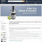 Get 4 for The Price of 3 on Selected Home and Garden Items at Amazon.co.uk
