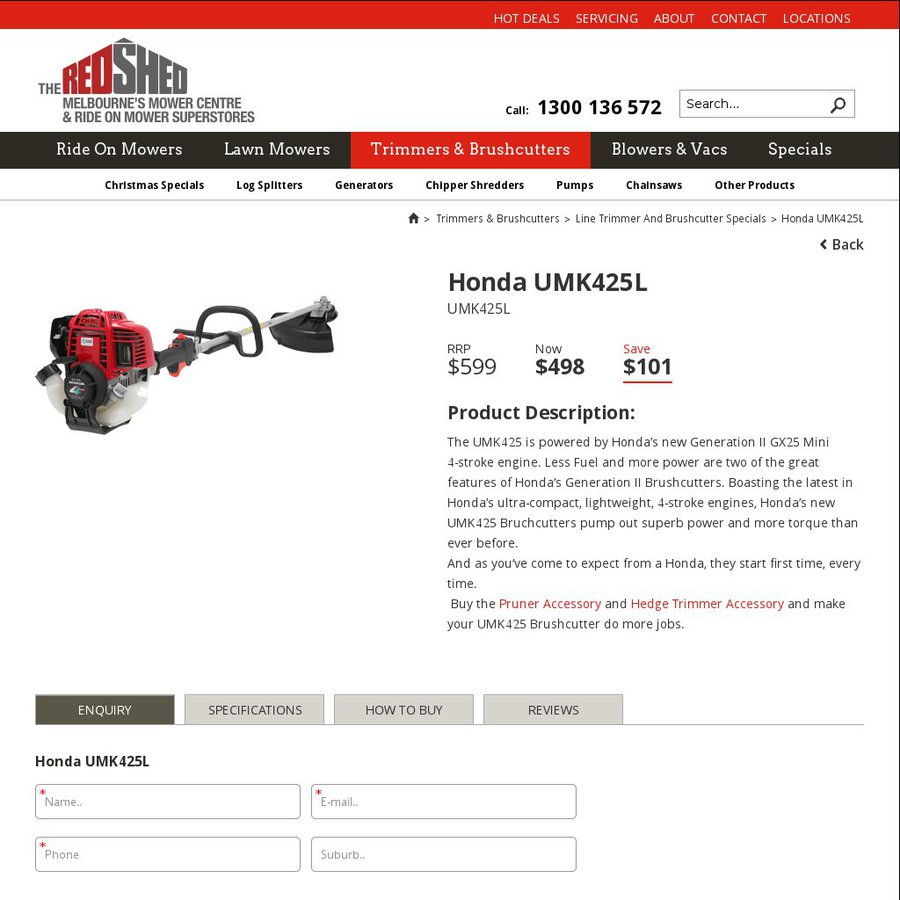 Honda umk425 store bunnings