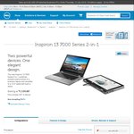 Inspiron 13 7000 Series 2-in-1Touchscreen Laptop 6th Gen Core i5-6200U 8GB 256GB SSD - $1,124 Delivered (Save $375) @ Dell