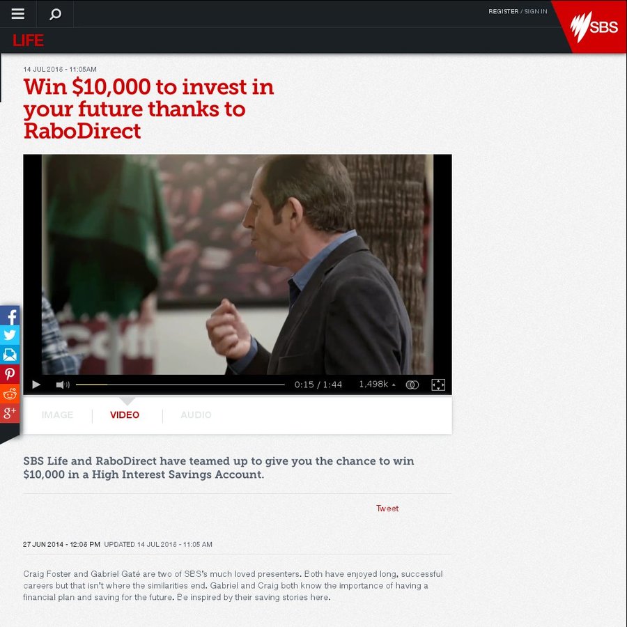 Win 10,000 in a High Interest Savings Account from RaboDirect & SBS