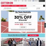 Cotton on - 30% off Sitewide (Online Only) 