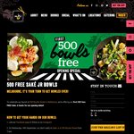 500 Free Saké Jr Bowls @ 555 Bourke Street [Melbourne] - Wednesday 14th September