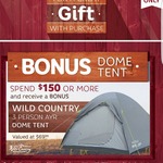Spend $150 at Rays Outdoors Receive a Free 3 Person Tent Worth $69.95