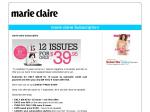 12 Issues of Marie-Claire Magazine for Only $39.95