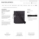Hedgren Karen Diamond Touch Black Crossover Shoulder Bag $34.30 Click+Collect @ David Jones