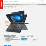 ThinkPad Yoga 460 / 256GB SSD / 16GB RAM / 14" FHD Touch Screen $1,079.00 @ Lenovo
