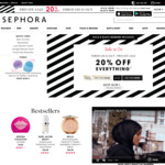 Sephora 20% off Storewide Black and Gold Members until 12 Oct