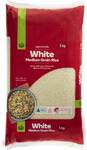 Homebrand White Rice Medium Grain 5kg $5.50 @ Woolworths