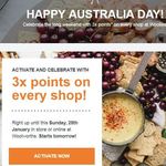 3x Points on Every Shop @ Woolworths (Must Activate) Sunday, 28th January in Store or Online at Woolworths