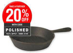 Cast Iron Round 19cm Skillet Frying Pan $15.32 Delivered @ Discount Brands Australia eBay