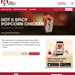 Hot and Spicy Popcorn Chicken (Maxi $7.95, Regular $5.95, Go Bucket $3.95) @ KFC