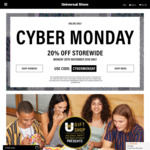 20% off Storewide @ Universal Store (Online Only)