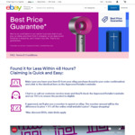 eBay Best Price Guarantee (Credit on Difference of Competitor's Price + 5% off) Up to $150 Max Claim, on New Fixed Price Items