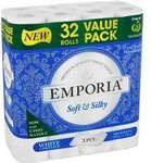 Emporia 3ply Toilet Tissue White 32 Pack $10.50 ($0.18/100 Sheets) @ Woolworths