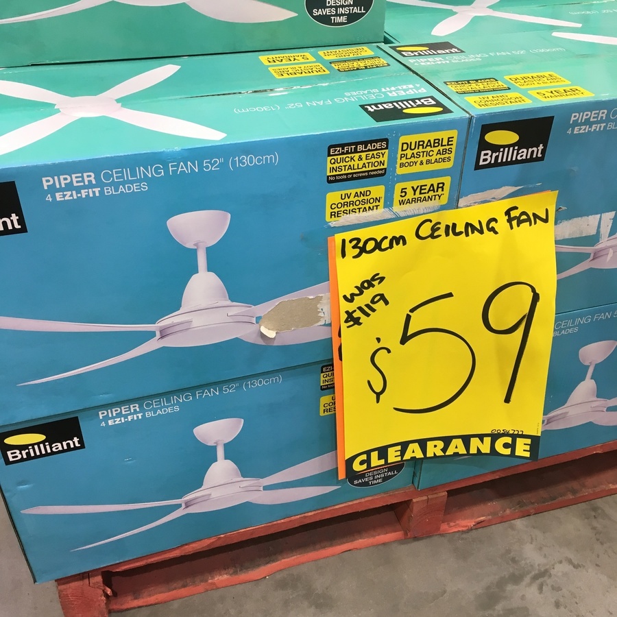Bunnings Ceiling Fan Clearance 59 Or 69 With Light Ozbargain - Ceiling Fan Light Bulb Bunnings