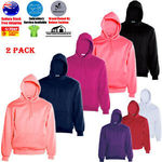2 Pack Unisex Plain Hooded Pullover Sweatshirts $26.99 Delivered @ Remixxsyd eBay