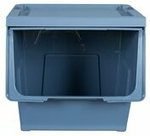Grey Storage Box Stackable 400 x 445 x 410mm $14.98 (Was $26.50) @ Bunnings