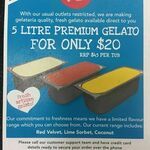 [NSW] 5L of Coconut, Red Velvet or Lime Sorbet Gelato $20 (Normally $45) Pickup @ Bravo Gelato, Rydalmere