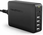 RAVPower 60W 5-Port USB PD Desktop Charger $36.79, 20000mAh 60W PD Powerbank $63.99 Delivered @ Sunvalley via Amazon AU