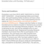 Boost & Earn xx Woolworths Reward Pts on a $60 Spend at Participating Caltex and Ampol Sites (Excluding TAS)