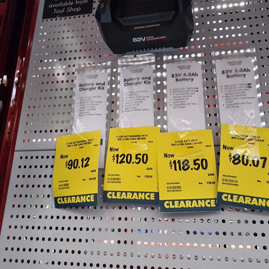 Bunnings victa 82v discount battery