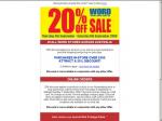 WORD.com.au 20% Off Sale 4-6 September