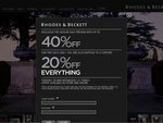 Rhodes and Beckett up to 40% off + an Additional 20% off for Members