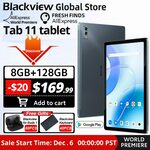 Blackview Tab 11 (10.36", 8GB/128GB, 4G LTE, Widevine L1) US$176.99 (~A$252.57) Delivered @ Blackview Global AliExpress
