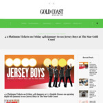 Win 4x Platinum Tickets on Friday 14th January to See Jersey Boys at The Star Gold Coast Valued at $380 from Gold Coast Panache