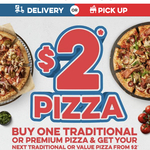 $2 Traditional or Value Pizza with Purchase of Traditional or Premium Pizza @ Domino's