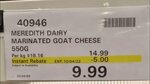 [VIC] Meredith Goats Cheese Jar 550g $9.99 @ Costco, Docklands (Membership Required)
