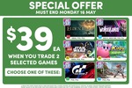 2 for $30 Console Games + Delivery ($0 C&C/ in-Store) @ JB Hi-Fi / $39 Selected Games When Trading 2 Games @ EB Games