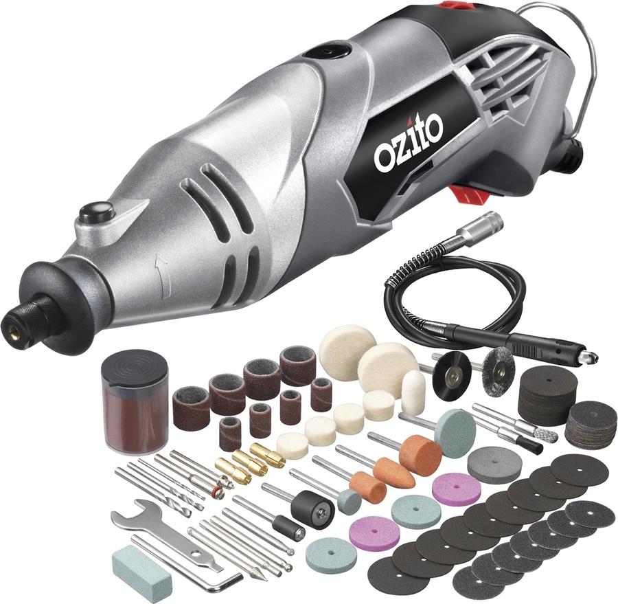 Ozito 170W Flexible Shaft Rotary Tool with 109 Piece Accessory Kit