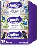 Quilton 3 Ply Extra Thick Tissues Hypo-Allergenic (12 Boxes) $15 ($13.50 S&S) + Delivery ($0 W Prime/ $39 Spend) @ Amazon AU
