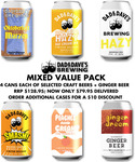 24 Can Craft Beer & Wildspirits Ginger Beer Mixed Value Pack - $79.95 (RRP $128.95) Delivered @ Dad & Dave's Brewing