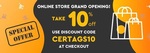 10% off Full Site + Delivery + GST @ Certags