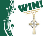 Win an Irish 14k Gold Diamond Celtic Cross Necklace from Irish Shop