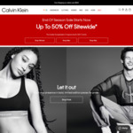 Calvin Klein 50% off Site Wide