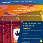 Free $10 Voucher by Playing Treasure Trek in-Store on the Timezone Fun App @ Timezone