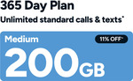 Kogan Mobile 365 Days Plan 11% off (New Customers and Recharge) 200GB $159 Delivered @ Kogan Mobile
