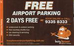 Free 2 Day Airport Parking When You Purchase 3 - [MEL]